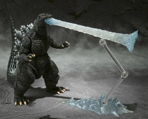 Godzilla figure, produced by Bandai. Front view.