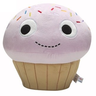 Yummy Cupcake 15 Pink Plush figure by Heidi Kenney, produced by Kidrobot. Front view.