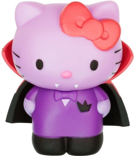 Hello Kitty Horror Mystery Minis - Purple Vampire figure by Sanrio, produced by Funko. Front view.