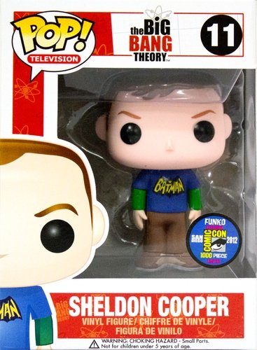 Sheldon Cooper - Batman (SDCC 2012) figure, produced by Funko. Front view.