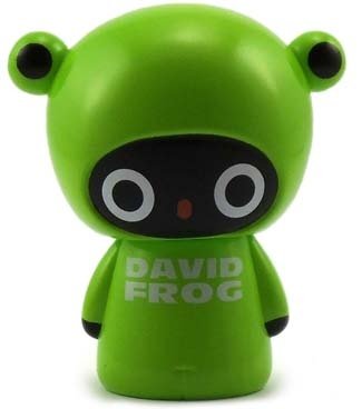 David Mushroom Frog figure by Noriya Takeyama, produced by Wonderwall. Front view.