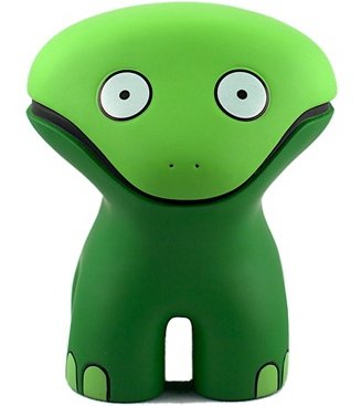 Kricky The Alien Frog figure by Craig Anthony Perkins, produced by Threezero. Front view.