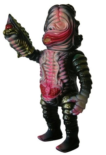 Salamander Joe figure by Paul Kaiju, produced by Medicom Toy. Front view.