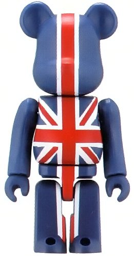 United Kingdom - Flag Be@rbrick Series 2 figure, produced by Medicom Toy. Front view.
