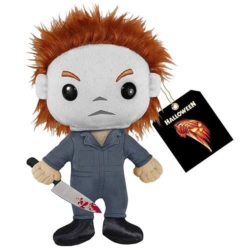 Michael Myers 7 Plush figure, produced by Funko. Front view.
