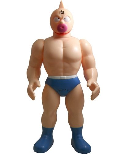 Kinnikuman (Patched Blue Pants version/ 6th original color base) figure, produced by Five Star Toy. Front view.