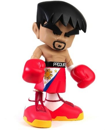 Manny Pacquiao figure by Les Schettkoe, produced by Mindstyle. Front view.
