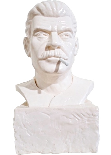 Smokin' Joe Dzhugashvili Stalin Bust in White