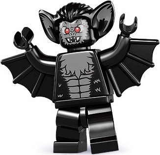 Vampire Bat figure by Lego, produced by Lego. Front view.