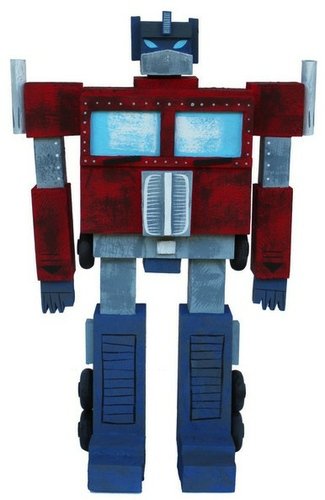 Optimus Prime figure by Amanda Visell. Front view.