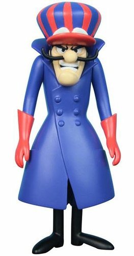 Dick Dastardly figure, produced by X Plus Usa. Front view.