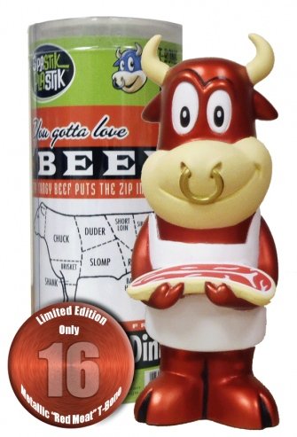 T-Bone Red Metallic figure, produced by Funko. Front view.