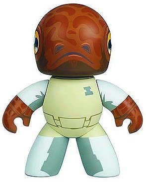 Admiral Ackbar figure, produced by Hasbro. Front view.