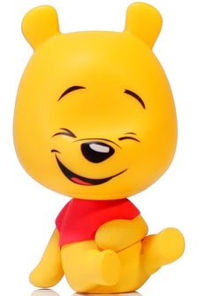 Winnie the Pooh figure by Disney, produced by Funko. Front view.