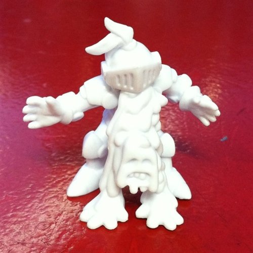 Puke Knight - Tenacious Toys Exclusive figure by Jared Decosta (Redjarojam), produced by October Toys. Front view.
