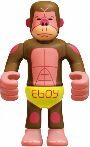 Rilla  figure by Eboy, produced by Kidrobot. Front view.