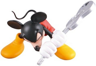Mickey Mouse - Guitar Ver. UDF-62 figure by Disney X Roen, produced by Medicom Toy. Front view.