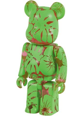 Leilow Hawaii Be@rbrick 100% figure by Jules Gayton, produced by Medicom Toy. Front view.