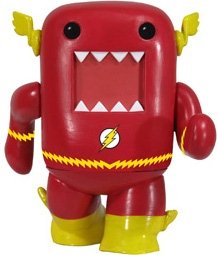 Domo The Flash figure by Dc Comics, produced by Funko. Front view.
