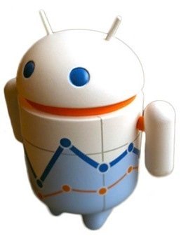 Android - Google Analytics Special Edition  figure by Andrew Bell, produced by Dyzplastic. Front view.