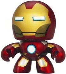Iron Man figure by Marvel, produced by Hasbro. Front view.