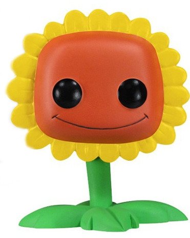 Sunflower figure, produced by Funko. Front view.