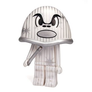 White Hood figure by Sket One, produced by Kidrobot. Front view.