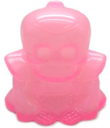 Honesuke (リアルヘッド 骨助) - Pink GID figure by Realxhead X Skull Toys, produced by Realxhead. Front view.
