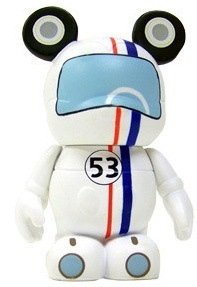 Herbie the Love Bug figure by Dawn Ockstadt, produced by Disney. Front view.