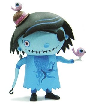 Scarygirl Octocity - Blue figure by Nathan Jurevicius, produced by Flying Cat. Front view.