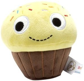 Yummy Cupcake Plush 4.5 Yellow figure by Heidi Kenney, produced by Kidrobot. Front view.