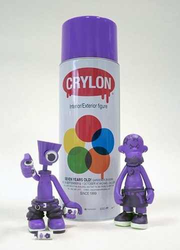 NY Fat Crylon & Tattoo Purple Set figure by Michael Lau, produced by Crazysmiles. Front view.