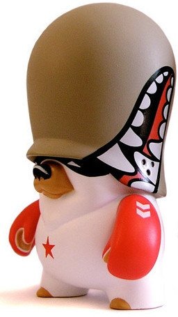 Shark Trooper figure by Flying Fortress, produced by Adfunture. Front view.