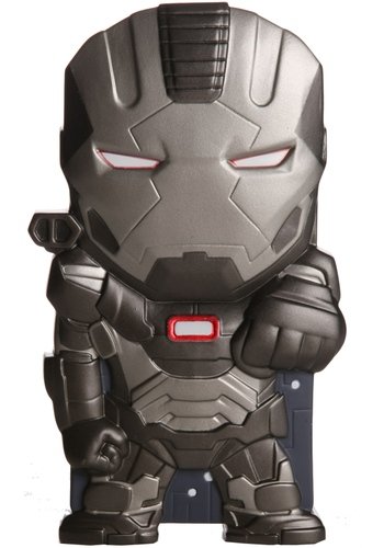 War Machine Chara-Brick figure by Marvel, produced by Huckleberry Toys. Front view.