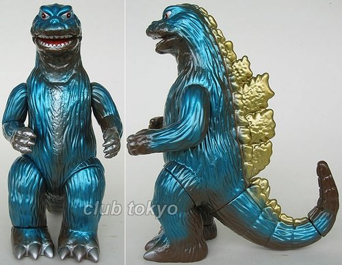 Godzilla 1965-66 (Daisenso-Goji) Brown, Blue, Gold(HMV Display) figure by Yuji Nishimura, produced by M1Go. Front view.