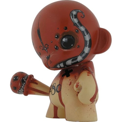 Munny Custom figure by Greg Craola Simkins. Front view.