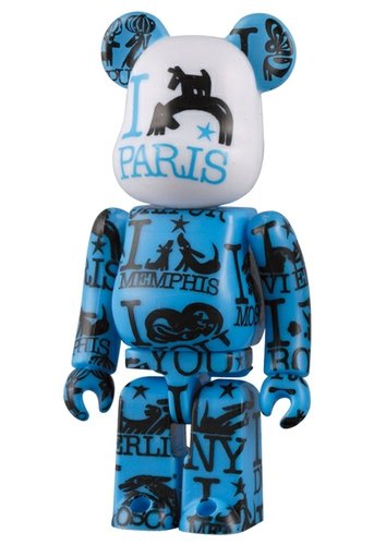 A Round World Be@rbrick - Paris figure by Kuntzel + Deygas, produced by Medicom Toy. Front view.