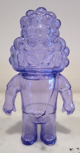 Hollis Price Unpainted Clear Purple figure by Le Merde, produced by Super7. Front view.