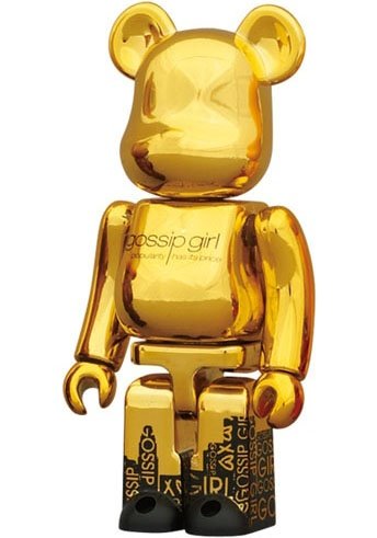 Gossip Girl - Pattern Be@rbrick Series 24 figure, produced by Medicom Toy. Front view.