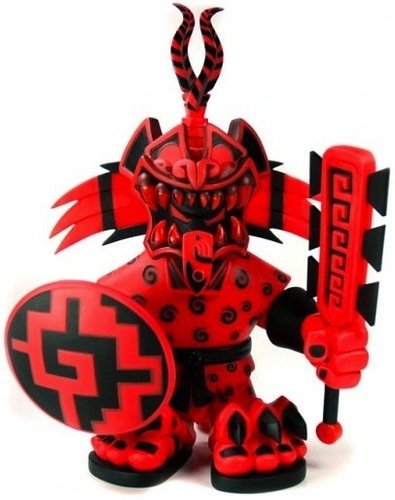 Jaguar Knight - Fuego, Toy Art Gallery Exclusive figure by Jesse Hernandez, produced by Pobber. Front view.