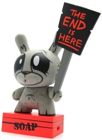 The End Is Near - Mono figure by Joe Ledbetter, produced by Kidrobot. Front view.