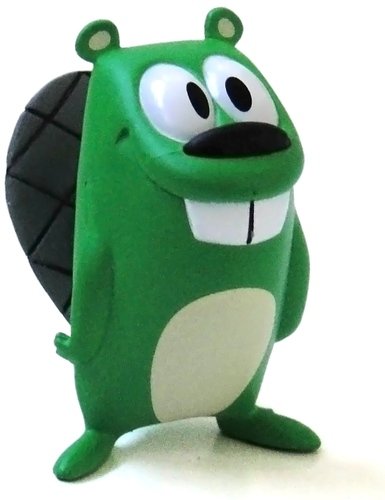 Get Lucky Beaver - Green figure by Jeff Pidgeon. Front view.