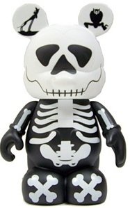 Silly Simphony Skeleton Dance figure by Rachael Sur, produced by Disney. Front view.