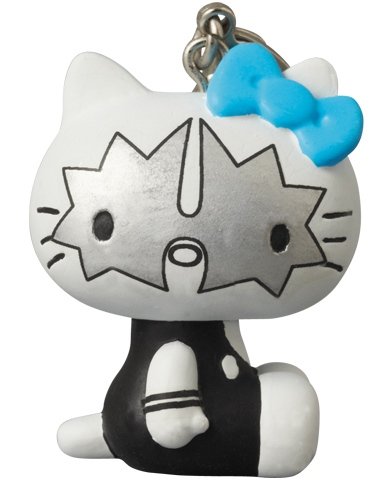 The Spaceman - Kiss x Hello Kitty UDF Keychain figure by Sanrio, produced by Medicom Toy. Front view.