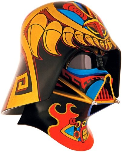 Vader Helmet Custom figure by Jesse Hernandez. Front view.