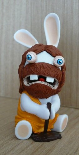 Neanderthal Rabbid figure by Ubiart Toyz, produced by Ubisoft. Front view.