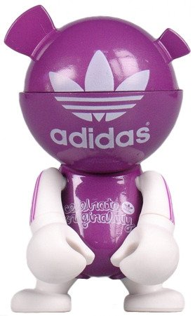 Adidas 60th Anniversary - Purple figure by Play Imaginative, produced by Play Imaginative. Front view.