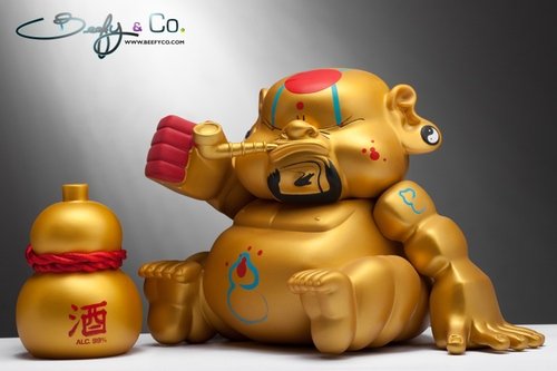 Bad Bad Buddha - Comikaze Expo 2012 exclusive figure by Beefy, produced by Kuso Vinyl. Front view.