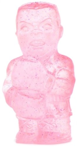 Lil Punchie - Clear Pink  figure by Paul Lepree, produced by Ultra Pop. Front view.