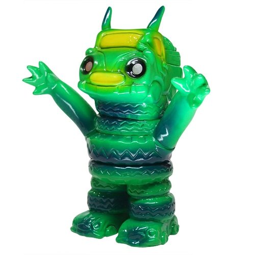 Mini Smogun - Green figure by Gargamel, produced by Gargamel. Front view.